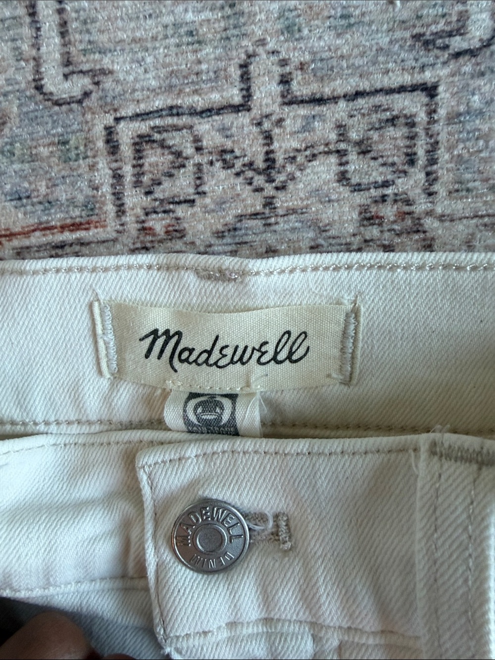 Madewell Cream 90’s Straight Jeans Size 29Tall - Picture 2 of 9